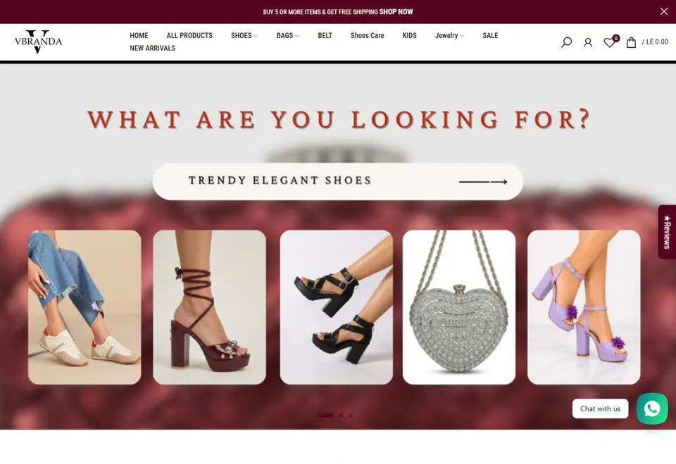 Screenshot of the Vbranda website